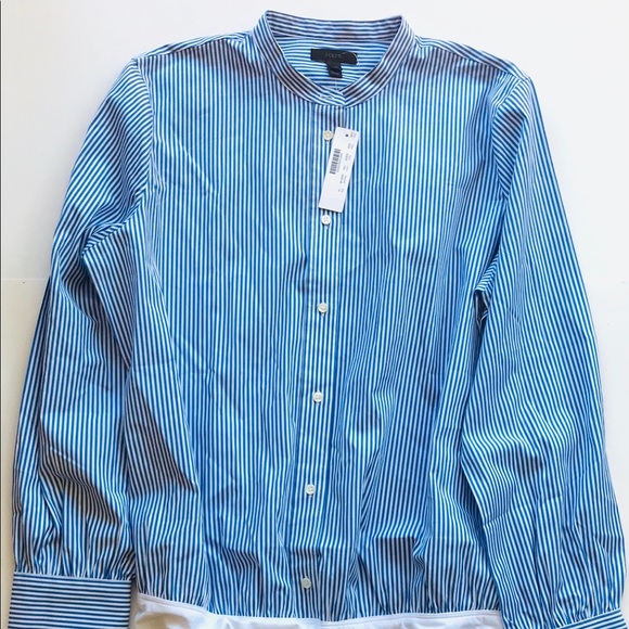 J. CREW Stretch Tailored Perfect Bodysuit Stripe14 - Picture 3 of 6